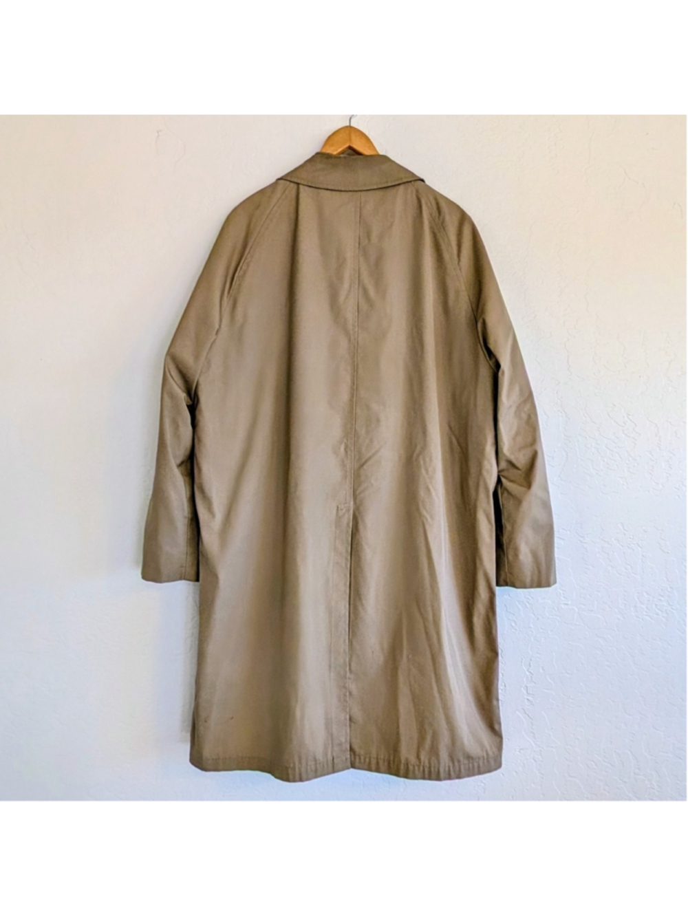 VTG London Fog Maincoats Tan Trench Coat Classic Tailored Overcoat Raincoat - Picture 6 of 16